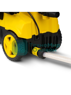 Мойка высокого давления 130/70 бар, KOLNER K140F, на 4 колесах, 1600Вт, 480л/ч, метал.помпа, шланг ВД 5м, кабель 5м, самовсас, Auto stop (пеногенератор)