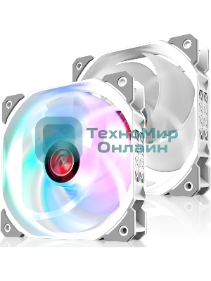 Вентилятор для корпуса Case Cooler Raijintek AGERAS 12 ARGb-1 (120x120x25мм, 4-pin PWM, 67.38CFM, 33dBA, 2200RPM, белый)