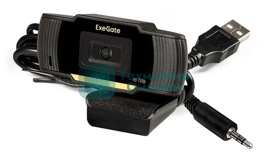 Веб-камера ExeGate GoldenEye C270 HD 1280x720, 30 кадр/с, USB Type-A, микрофон (шумоподавление), универсальное крепление