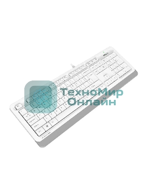 Клавиатура проводная A4Tech Fstyler FK10, USB, белый/серый