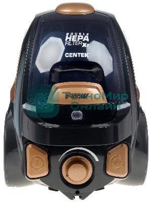 Пылесос Centek CT-2534 черный/бронзовый, 450/2400 Вт, уборка сухая, пылесборник контейнер 2 л