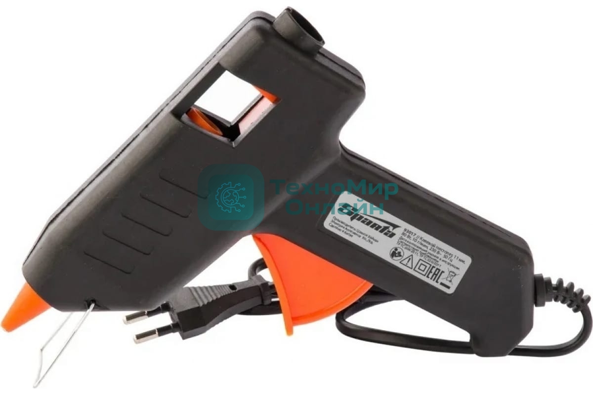 Клеевой пистолет Sparta 11 мм, 80 Вт, 10 г/мин