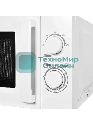 Микроволновая печь Hyundai HYM-M2005 белый, 20 л, 700 Вт, переключатели - поворотный механизм