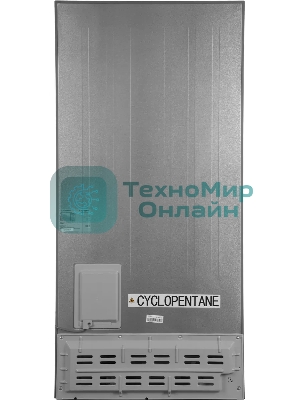 Холодильник Hyundai CS40082F нержавеющая сталь двухкамерный 230/142л морозилка слева, No Frost, Side by Side