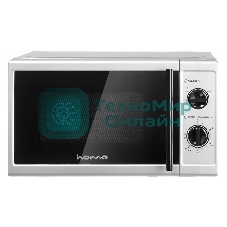 Микроволновая печь HOME HMM207FS серебристый/черный, 20 л, 700 Вт, переключатели - поворотный механизм