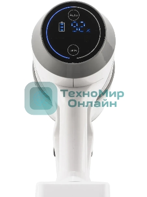 Пылесос вертикальный Coolfort CF-3002 белый, питание от аккумулятора, 120 Вт, уборка сухая, пылесборник 0.9 л, работа от АКБ max 32 мин.