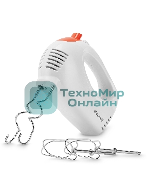 Миксер Maxwell MW-1358, 300вт ручной, белый