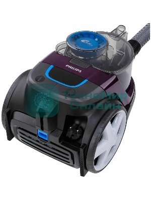 Пылесос Philips FC9333/09 фиолетовый, 750/900 Вт, уборка сухая, пылесборник контейнер, 1.5 л