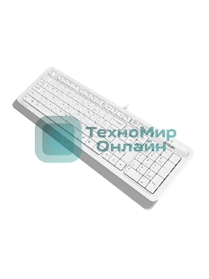 Клавиатура проводная A4Tech Fstyler FK10, USB, белый/серый