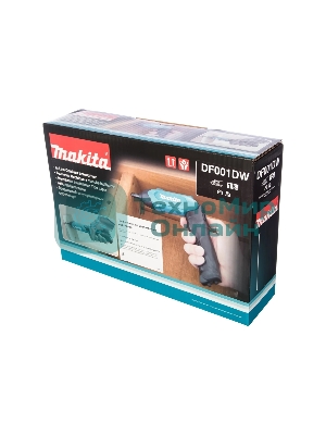 Отвертка аккумуляторная Makita DF001DW Отвертка ак, 3.6В,встр1.5А·ч Li-ion,220об\мин,4Нм,0.36кг,чем,н-р акс 81шт,подсв,USB шнур