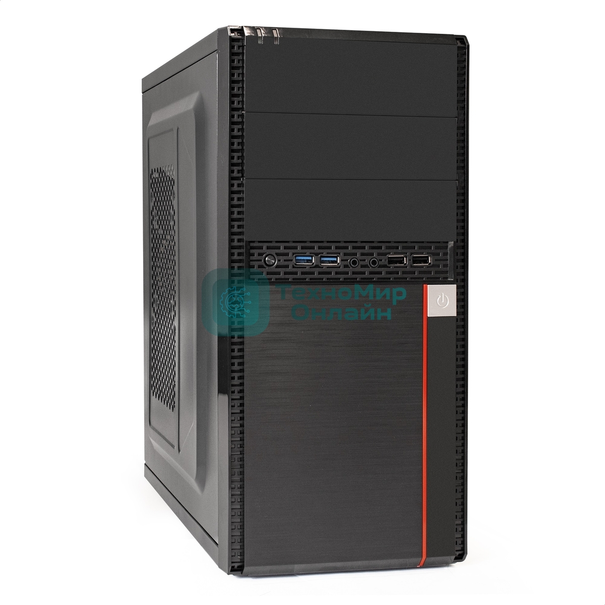 Компьютерный корпус Minitower ExeGate EX284033RUS BA-204U-350W-8 (mATX, БП AA350 с вент. 8см, 2хUSB+2хUSB 3.0, аудио, черный)