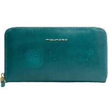 Кошелек женский Piquadro Blue Square PD1515B2R/OT3 синий петроль натур.кожа