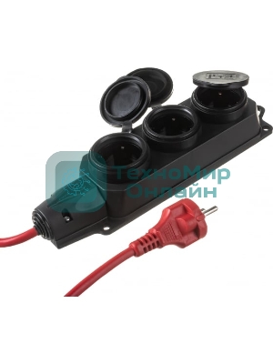 Удлинитель Power Cube PC-3G-3B-20(IP), 16А, 3 р с/з, 20 м, IP44