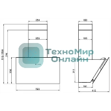 Вытяжка наклонная Elikor Антрацит 60П-650-Е3Д белый, 60 см, 650 куб. м/ч, 60 дБ