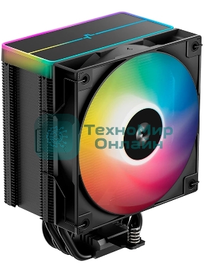 Кулер для процессора DEEPCOOL AG500 BK ARGb V2 черный 120мм алюминий+медь 1900rpm 29.4db 40pin 240W 160мм