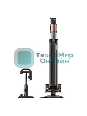 Пылесос вертикальный Dreame Cordless Vacuum Cleaner Z20AquaCycle Station черный/золотистый, питание от аккумулятора, 250 Вт, уборка влажная/сухая, пылесборник 0.6 л