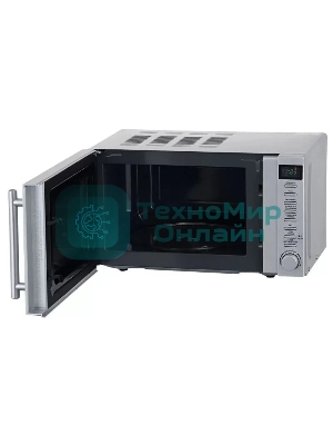 Микроволновая печь BBK 20MWS-721T/BS-M серебристый, 20 л, 700 Вт, переключатели - кнопки, поворотный механизм