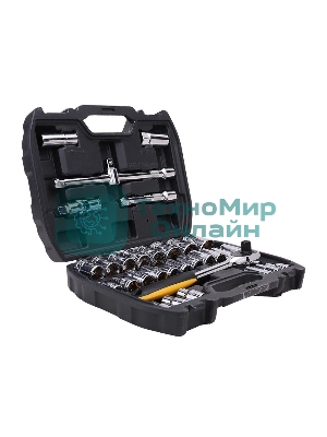 Набор торцевых головок и ключей 32 шт Deli DL1032 1/2 Муфты из стали 50BV30 Cr-V. Высококачественная пластиковая коробка