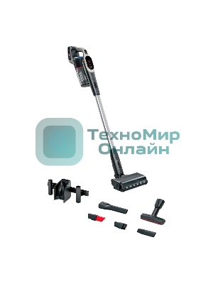 Пылесос вертикальный Bosch BCS931GAC серый, питание от аккумулятора, уборка сухая, пылесборник 0.4 л