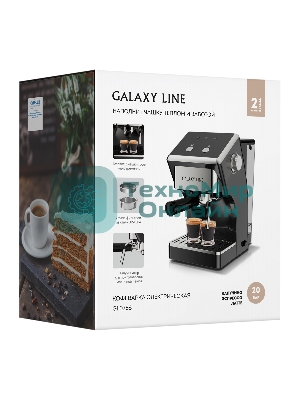 Кофеварка электрическая Galaxy Line GL 0756 черный, исп. кофе - молотый, 1,5 л, 1500 Вт, 20 бар
