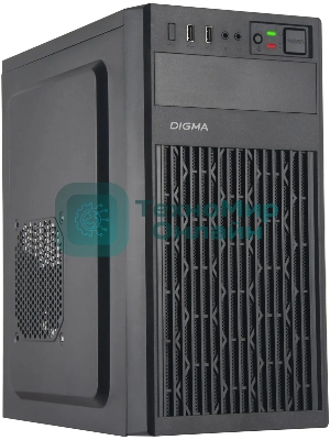 Компьютерный корпус Digma DCC-MN302 черный без БП mATX 1x80мм 2x120мм 1xUSB2.0 1xUSB3.0 audio