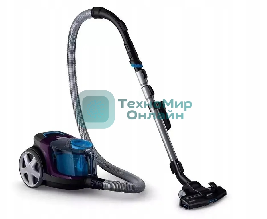 Пылесос Philips FC9333/09 фиолетовый, 750/900 Вт, уборка сухая, пылесборник контейнер, 1.5 л