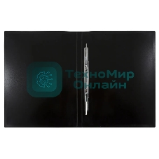 Папка с металлическим пружинным скоросшивателем Бюрократ DeLuxe DL07PBLCK A4, пластик, 0.7мм, корешок 27мм, черный