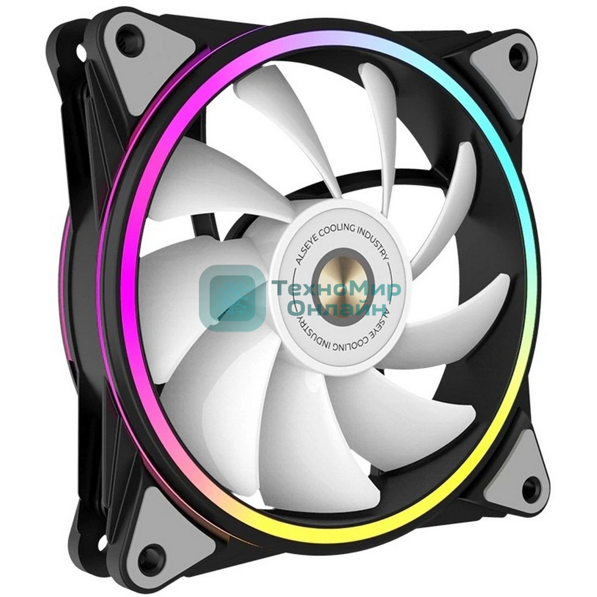 Вентилятор для корпуса Alseye HALO PRO B-R черный, 120 мм, 2100 об/мин, 26 дБ, 4 pin