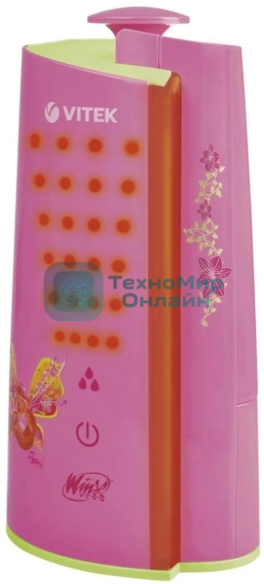Увлажнитель ультразвуковой Vitek WX-3101, 10кв.м, 1,3л, 20Вт, подсветка, розовый