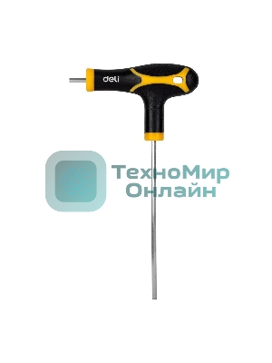 Набор шестигранных ключей Deli DL233108 8 шт. Материал: CR-V. Спецификация: 2x75 мм/2,5x75 мм/3x100 мм/4x100 мм/5x150 мм/6x150 мм/8x200 мм/10x200 мм. Удобная рукоять.