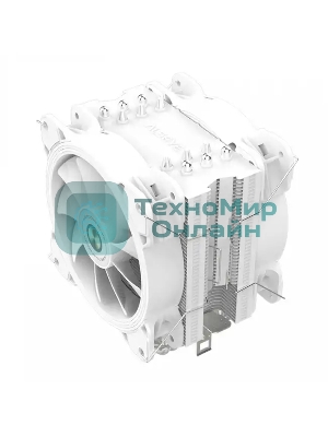 Кулер для процессора Alseye H120D белый, 120 мм, алюминий/медь, 2000 об/мин, 35.5 дБ, 4 pin, 200 Вт, 154 мм