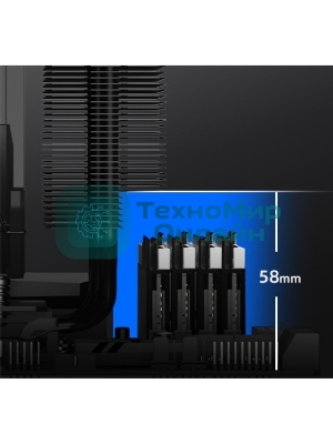 Устройство охлаждения(кулер) ID-Cooling Frozn A720 черный 140мм алюминий+медь 2000rpm 33.5db 4-pin 300W 163мм
