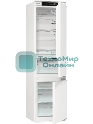 Встраиваемый холодильник Gorenje NRKI519141 белый двухкамерный 207/68 л морозилка снизу, No Frost