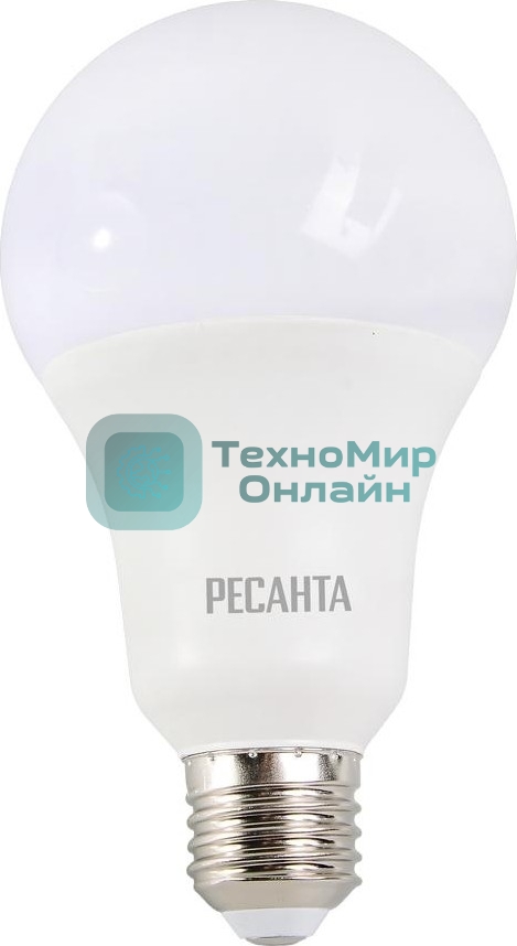 Лампа светодиодная Ресанта LL-R-A80-20W-230-6K-E27 груша