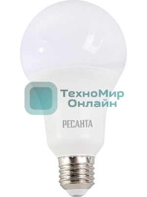 Лампа светодиодная Ресанта LL-R-A80-20W-230-6K-E27 груша