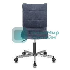 Кресло Бюрократ CH-330M/LT-27 темно-синий, экокожа, 120 кг, механизм качания, без подлокотников