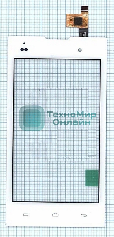 Сенсорное стекло (тачскрин) для Fly IQ4418 ERA Style 4, белое
