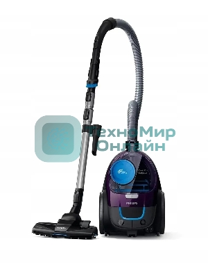 Пылесос Philips FC9333/09 фиолетовый, 750/900 Вт, уборка сухая, пылесборник контейнер, 1.5 л