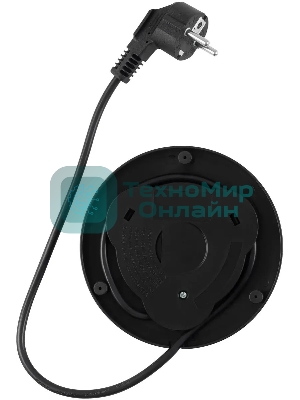 Чайник электрический Hyundai HYK-G3509 1.7 л, 2200 Вт, черный/прозрачный корпус: стекло/пластик