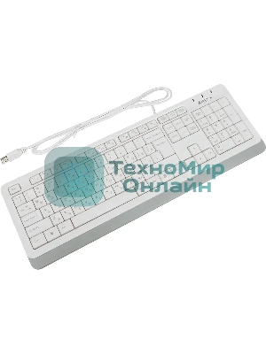 Клавиатура проводная A4Tech Fstyler FK10, USB, белый/серый