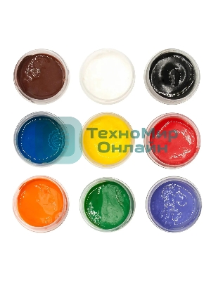 Гуашь Silwerhof Монстрики, 9 цветов, баночка, 20 мл, картонная коробка