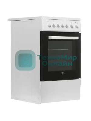 Плита электрическая Beko FSE57110GW белый, конфорок 4 шт, духовка 55 л, гриль, 50 см x 85 см x 60 см