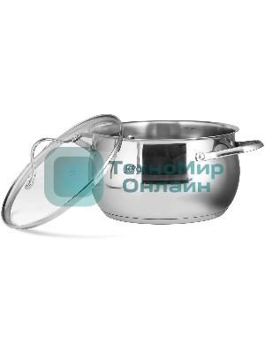 Кастрюля LARA LR02-34 Apple 22x12,5 см, 4.7 л, нержавеющая сталь, с крышкой
