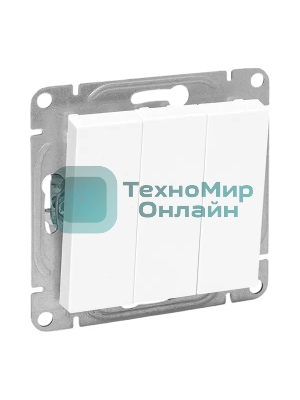 Механизм выключателя EKF UP1-SWW-31 трехклавишный, белый Эпика