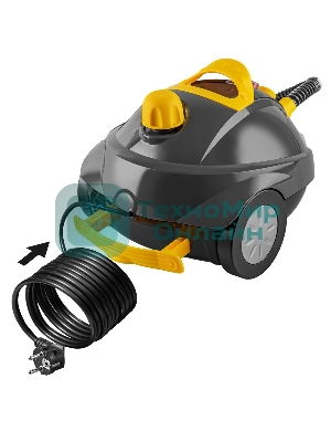 Универсальный отпариватель-пароочиститель Endever Odyssey Q-808, темно-серый/желтый, мощность 1500 Вт, 3,5 бар, бак 700 мл, 85 г/мин, 2 шт/уп.