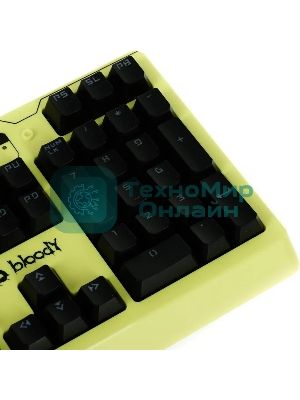Клавиатура проводная A4Tech Bloody B810RC Punk USB желтый/черный