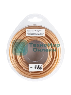 Леска для триммера Denzel армированная алюминием круглая, 2,7мм х 15м, блистер ALUFLEX