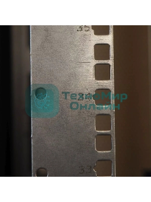 Шкаф серверный напольный 48U (600 1000) дверь перфорированная, задние двойные перфорированные, черный