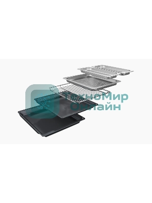 Духовой шкаф Bosch HSG7361B1 Home Connect!! Serie 8, черный, 21 режим + комбинированные режимы, функция приготовление на пару 100%, 4-слойное остекление, 3 цветных текстовых TFT-дисплея 2,5