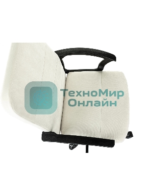 Кресло компьютерное Бюрократ Triest Fabric молочный Velvet 20 крестов. металл черный